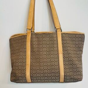 Vintage Coach Signature Canvas Tote Bag | Style F065-F77014